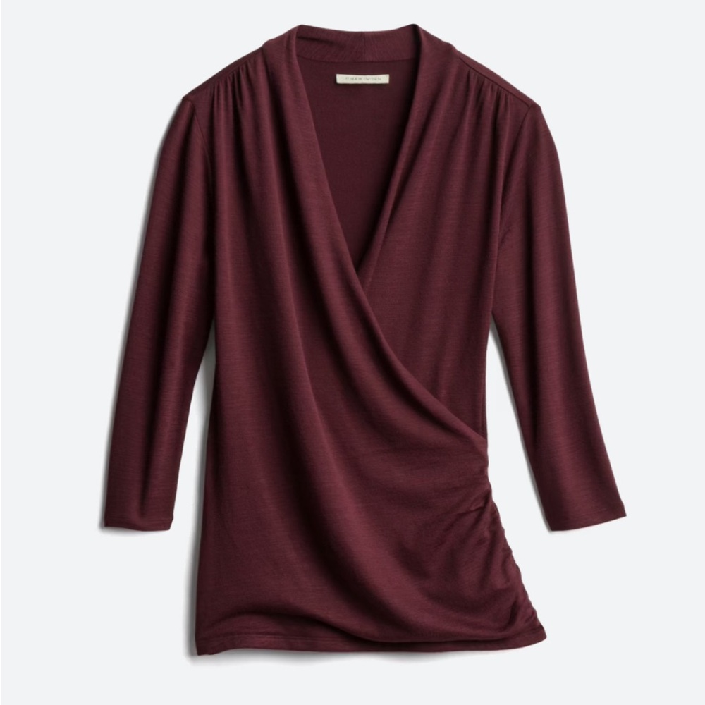 41 HAWTHORN-Henri Surplice Wrap Ruched
Knit Top- Stitch Fix- Size 1X